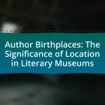 Author Birthplaces: The Significance of Location in Literary Museums