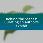Behind the Scenes: Curating an Author’s Exhibit