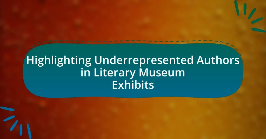 Highlighting Underrepresented Authors in Literary Museum Exhibits