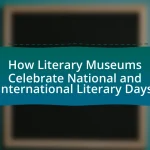 How Literary Museums Celebrate National and International Literary Days