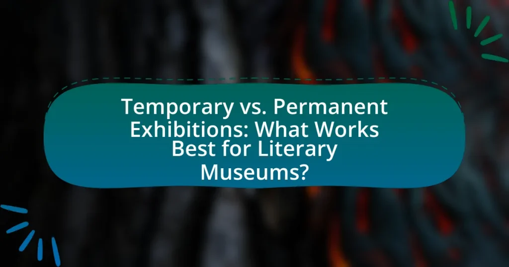Temporary vs. Permanent Exhibitions: What Works Best for Literary Museums?