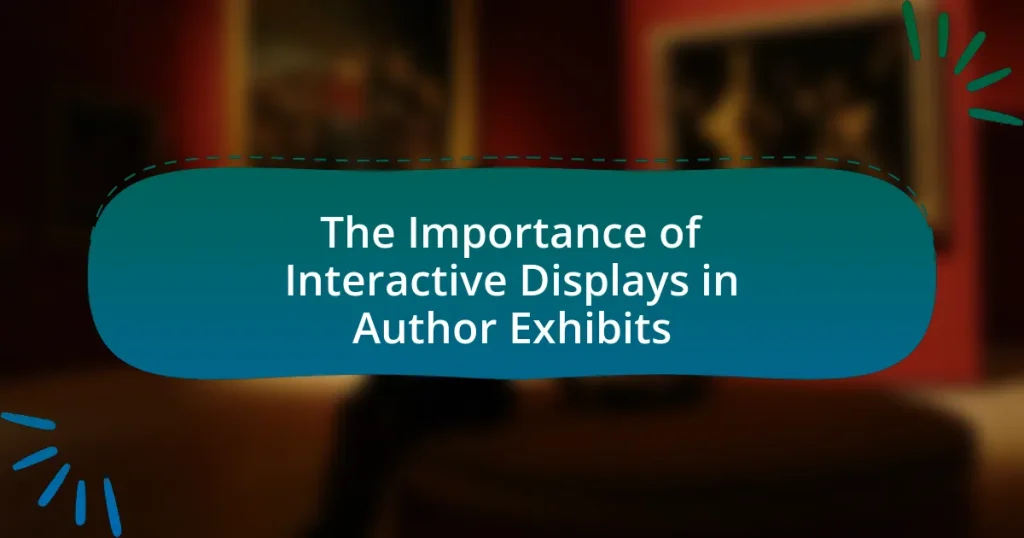 The Importance of Interactive Displays in Author Exhibits