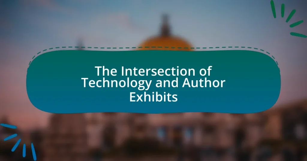 The Intersection of Technology and Author Exhibits