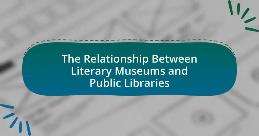 The Relationship Between Literary Museums and Public Libraries