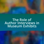 The Role of Author Interviews in Museum Exhibits
