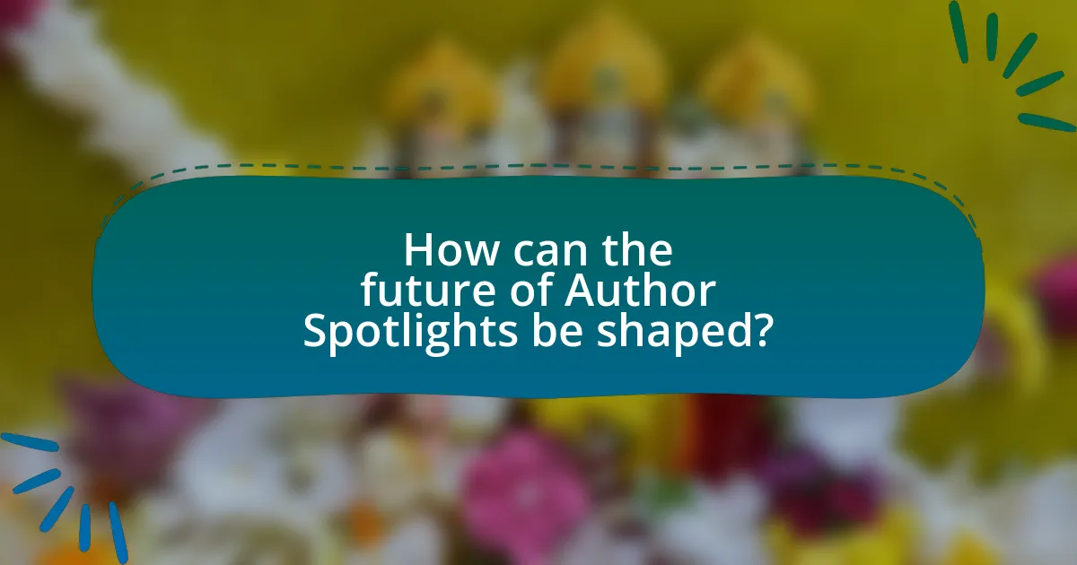 How can the future of Author Spotlights be shaped?
