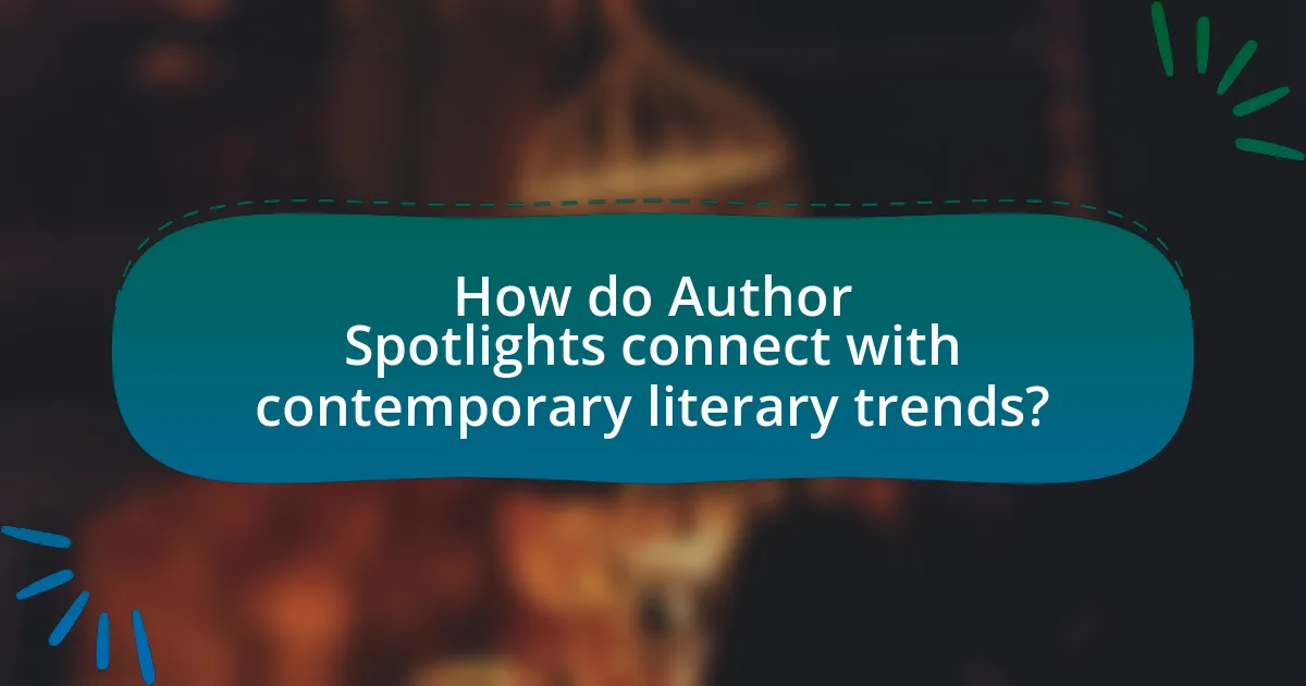 How do Author Spotlights connect with contemporary literary trends?