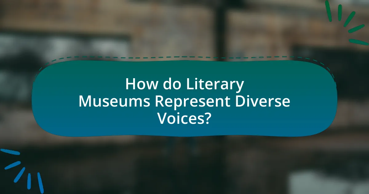 How do Literary Museums Represent Diverse Voices?