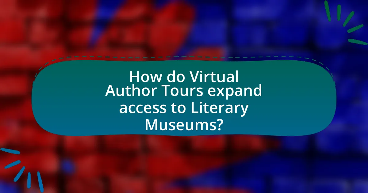 How do Virtual Author Tours expand access to Literary Museums?