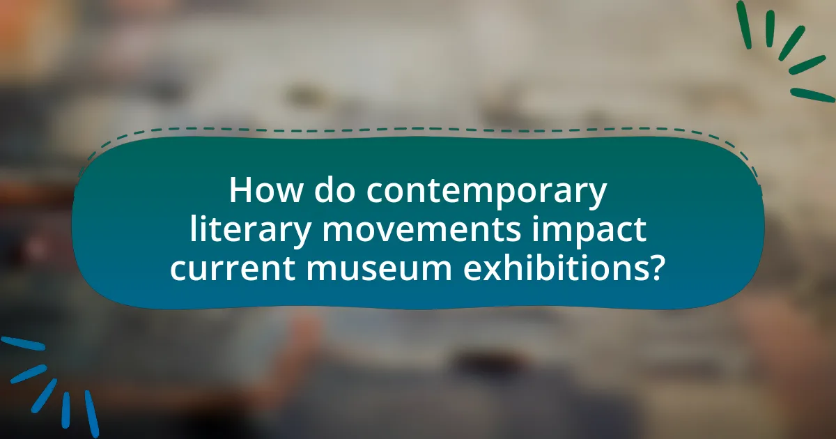 How do contemporary literary movements impact current museum exhibitions?