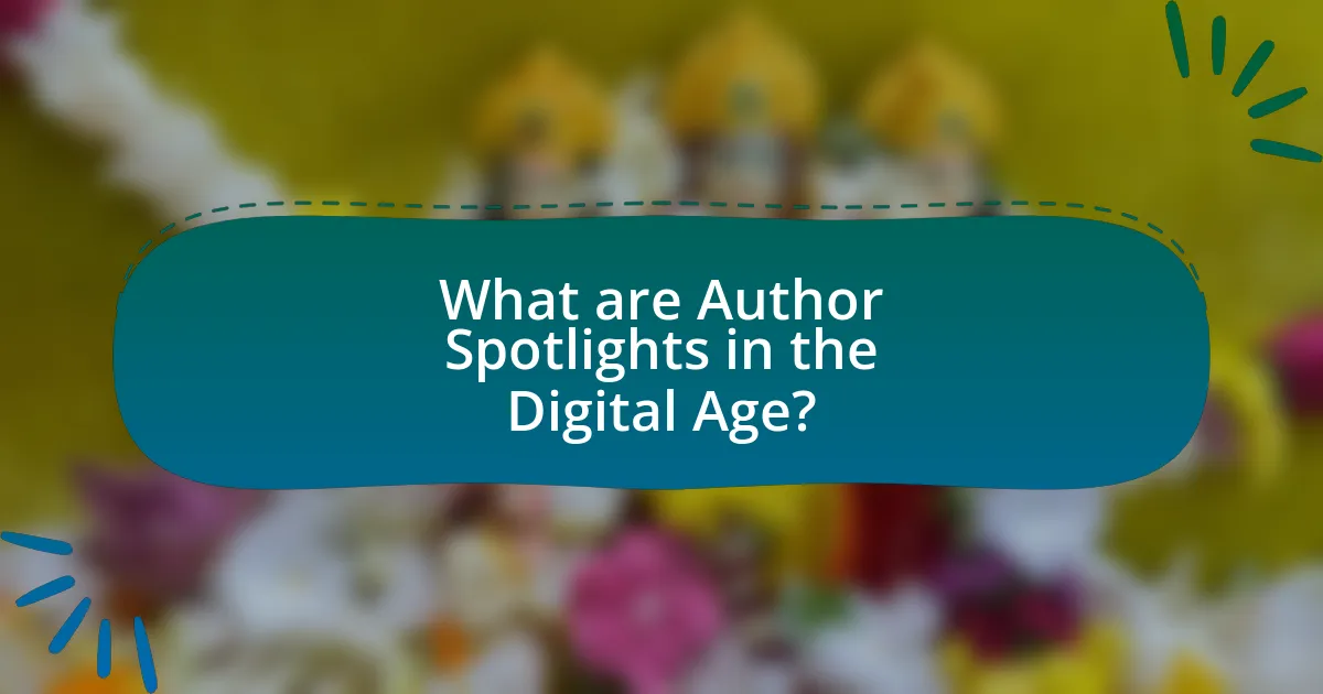 What are Author Spotlights in the Digital Age?