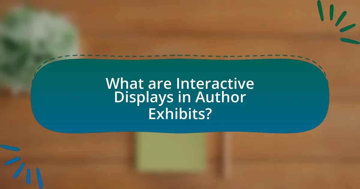 What are Interactive Displays in Author Exhibits?