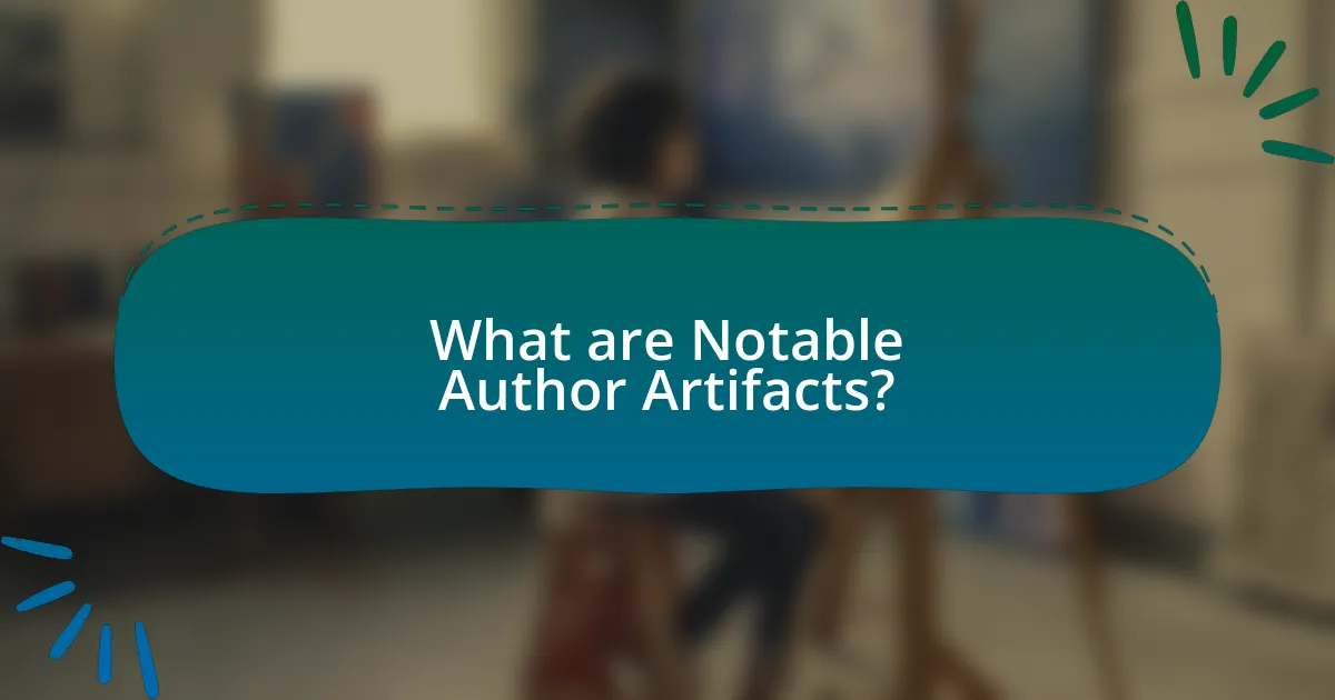 What are Notable Author Artifacts?