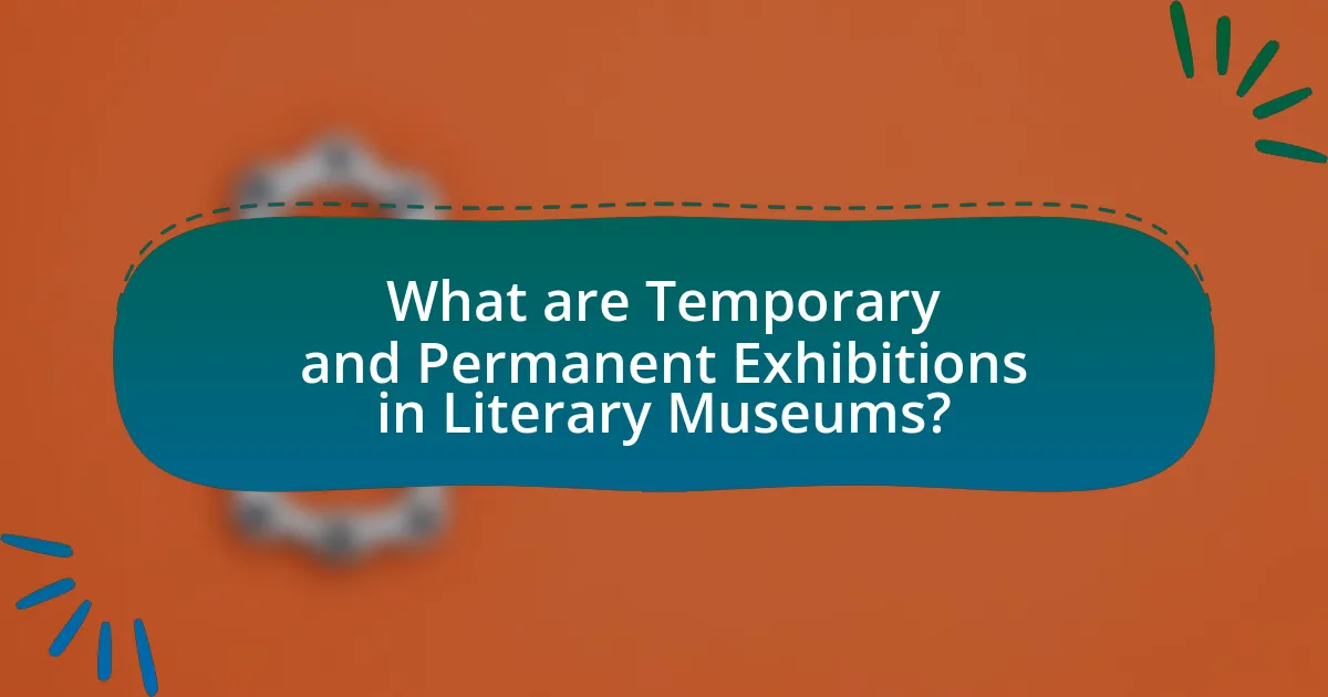 What are Temporary and Permanent Exhibitions in Literary Museums?