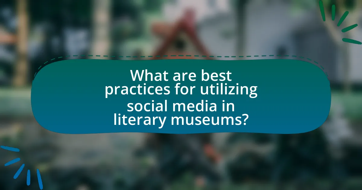 What are best practices for utilizing social media in literary museums?