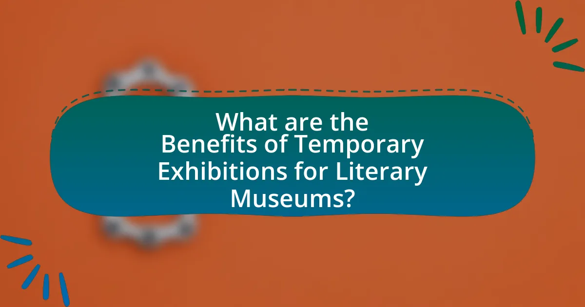 What are the Benefits of Temporary Exhibitions for Literary Museums?