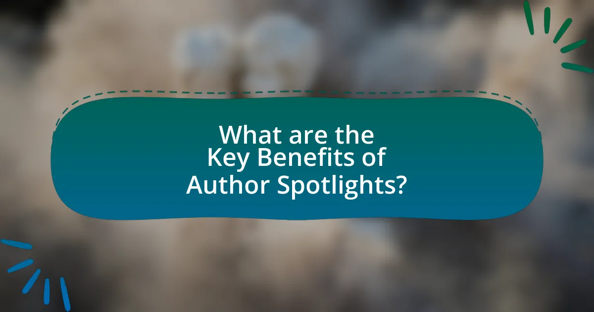 What are the Key Benefits of Author Spotlights?