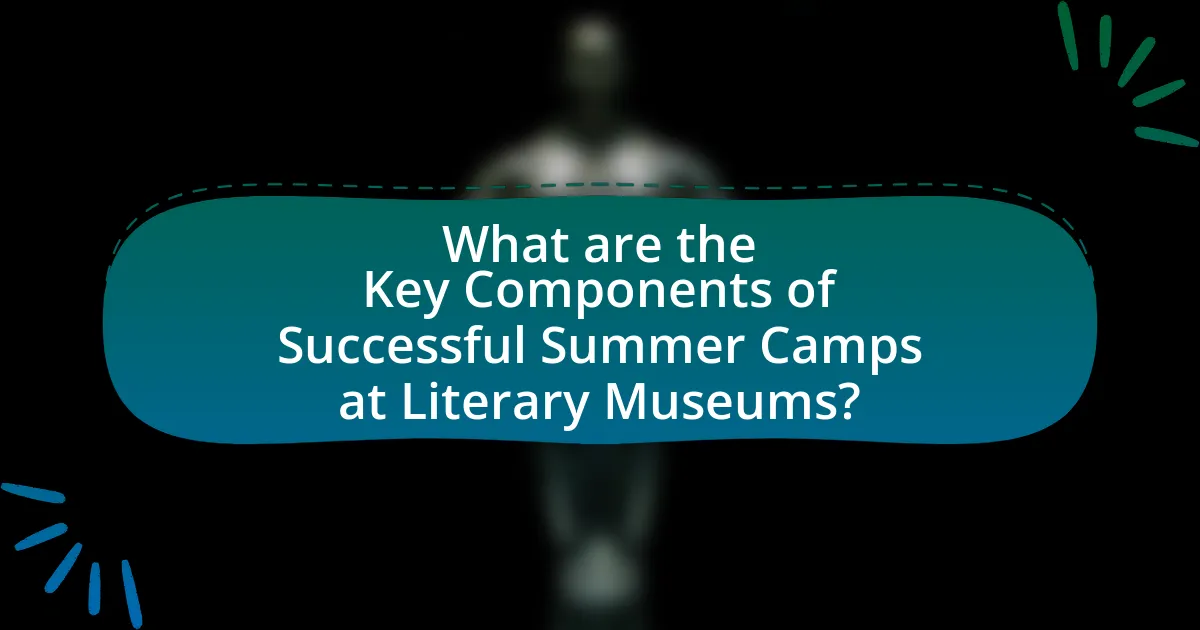 What are the Key Components of Successful Summer Camps at Literary Museums?