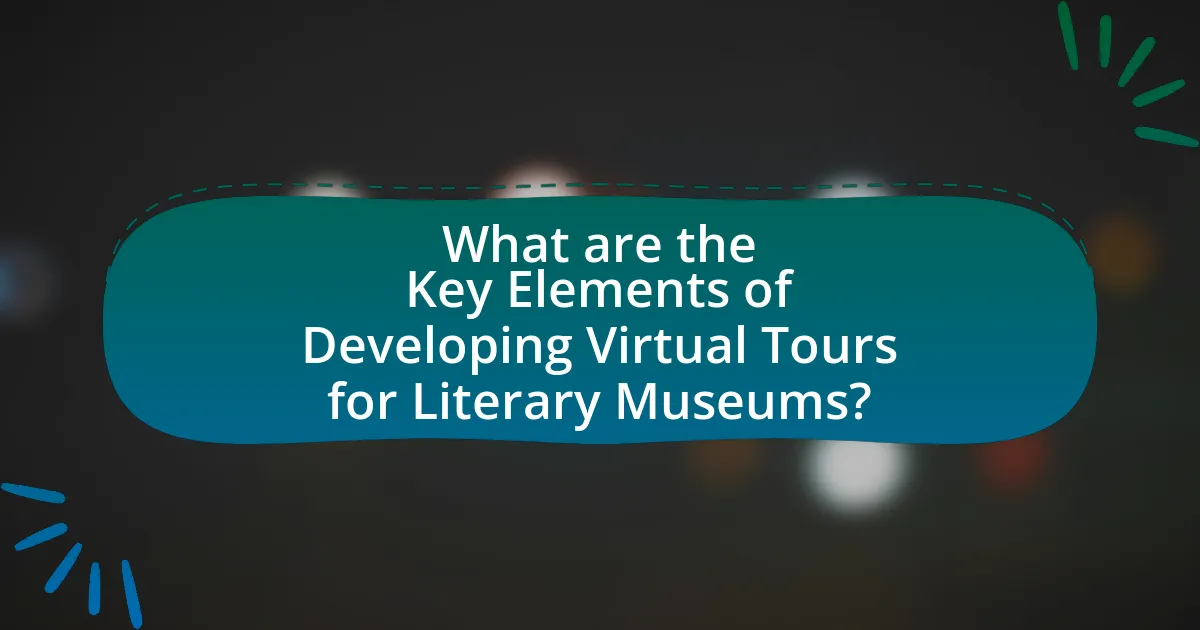 What are the Key Elements of Developing Virtual Tours for Literary Museums?