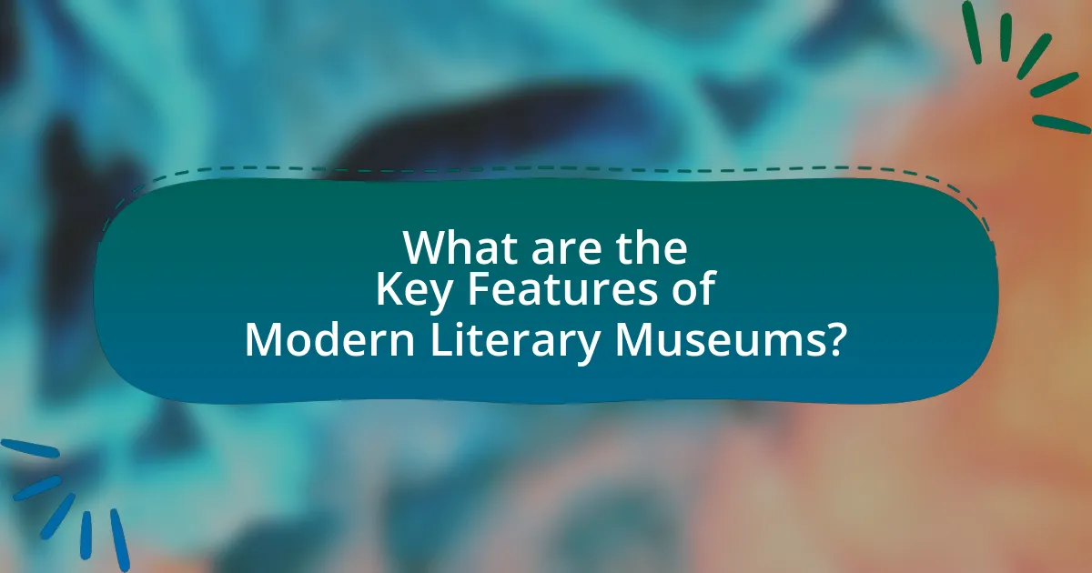 What are the Key Features of Modern Literary Museums?