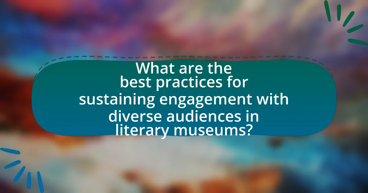 What are the best practices for sustaining engagement with diverse audiences in literary museums?