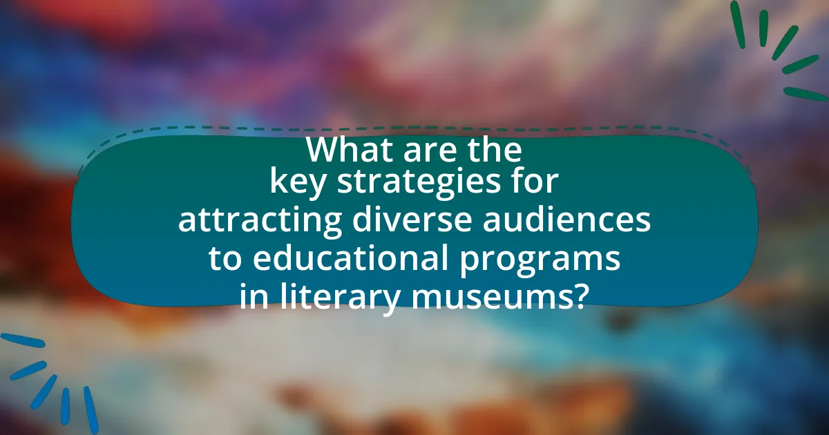 What are the key strategies for attracting diverse audiences to educational programs in literary museums?