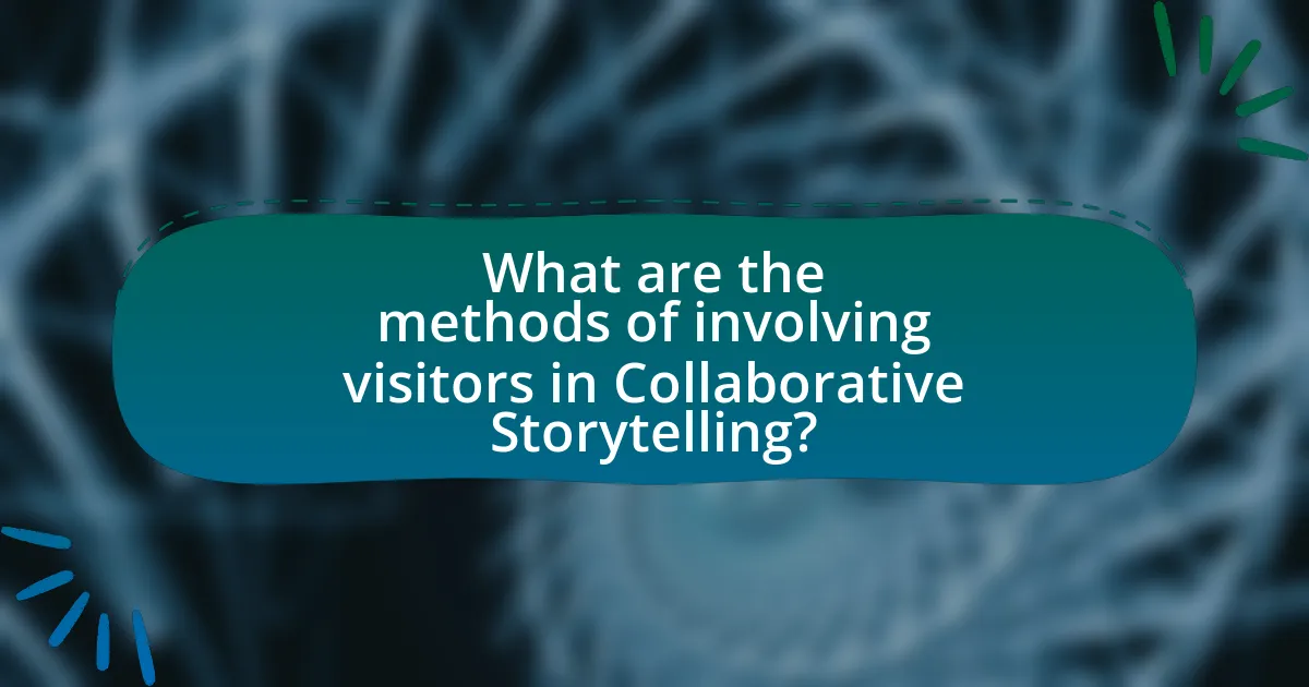 What are the methods of involving visitors in Collaborative Storytelling?