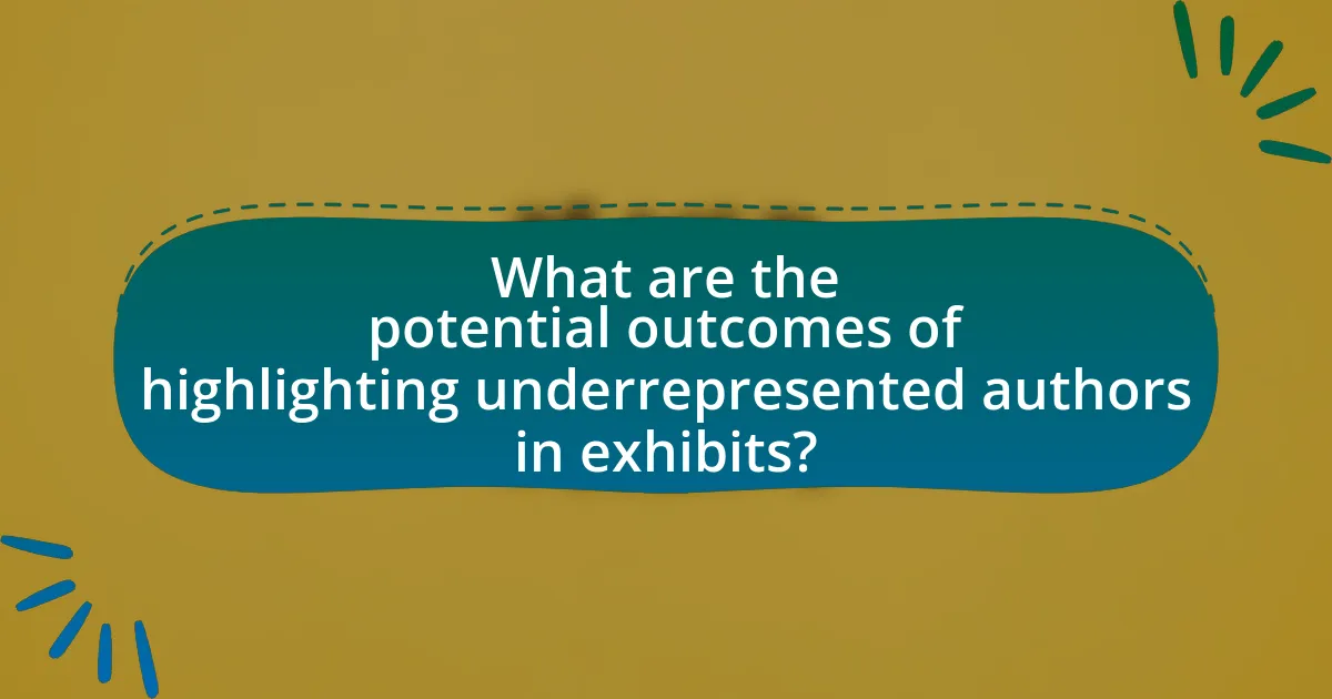 What are the potential outcomes of highlighting underrepresented authors in exhibits?