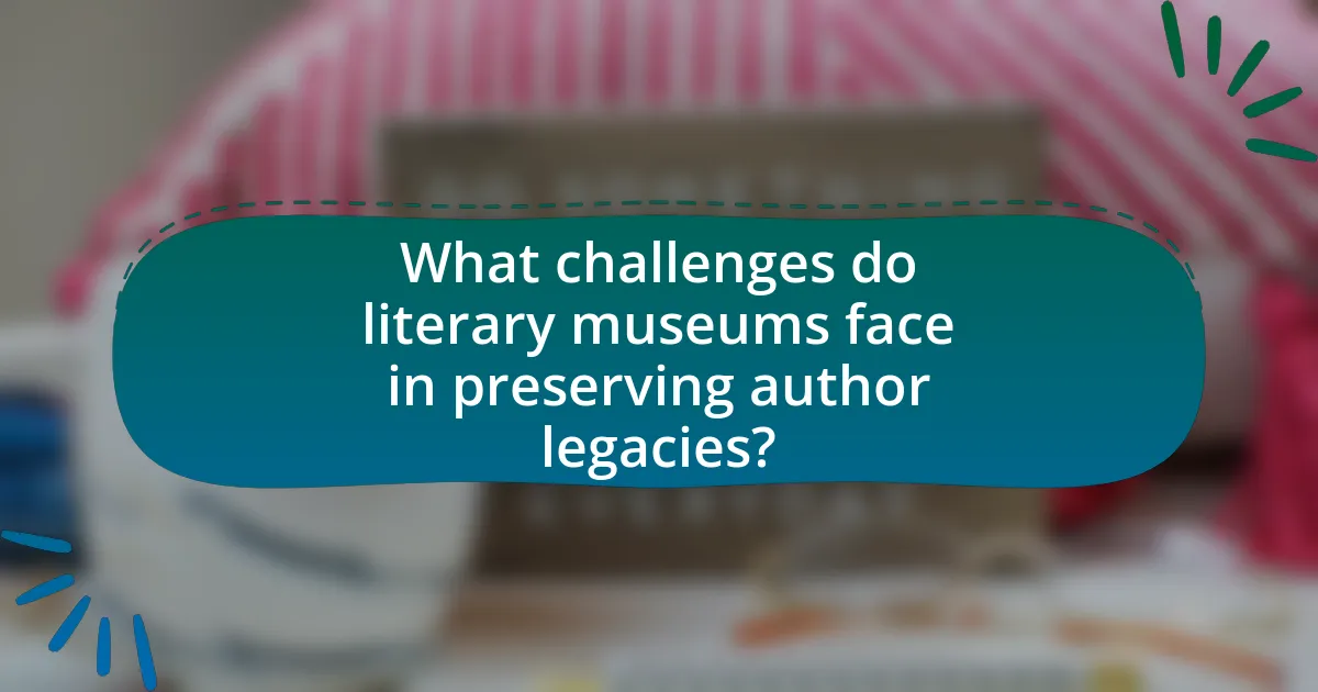 What challenges do literary museums face in preserving author legacies?