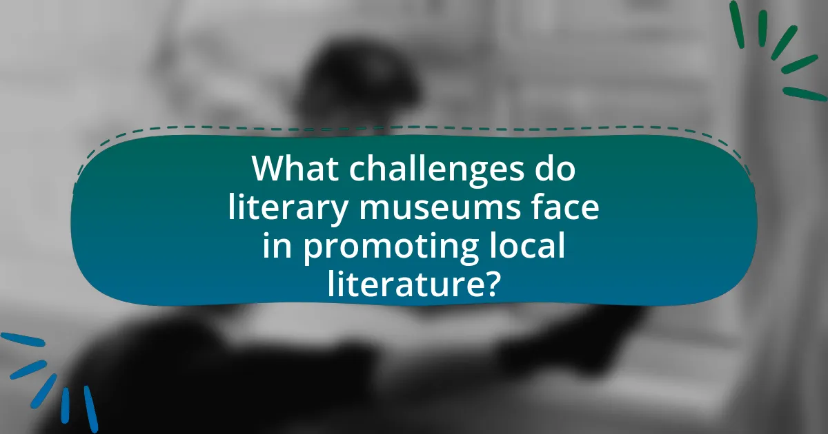 What challenges do literary museums face in promoting local literature?