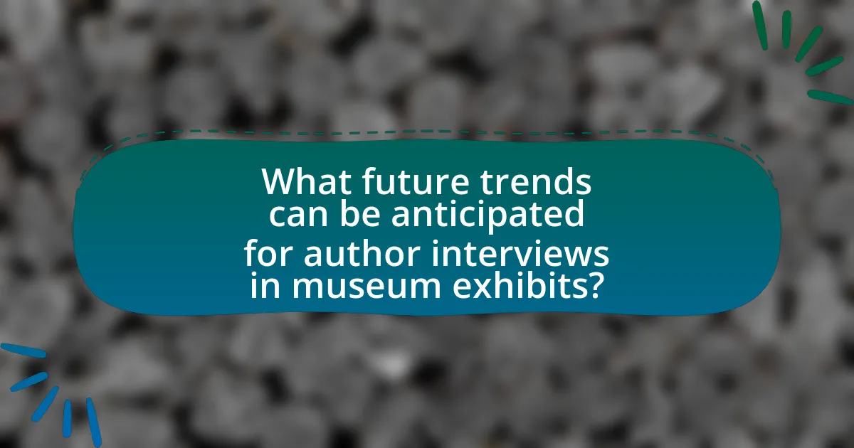 What future trends can be anticipated for author interviews in museum exhibits?