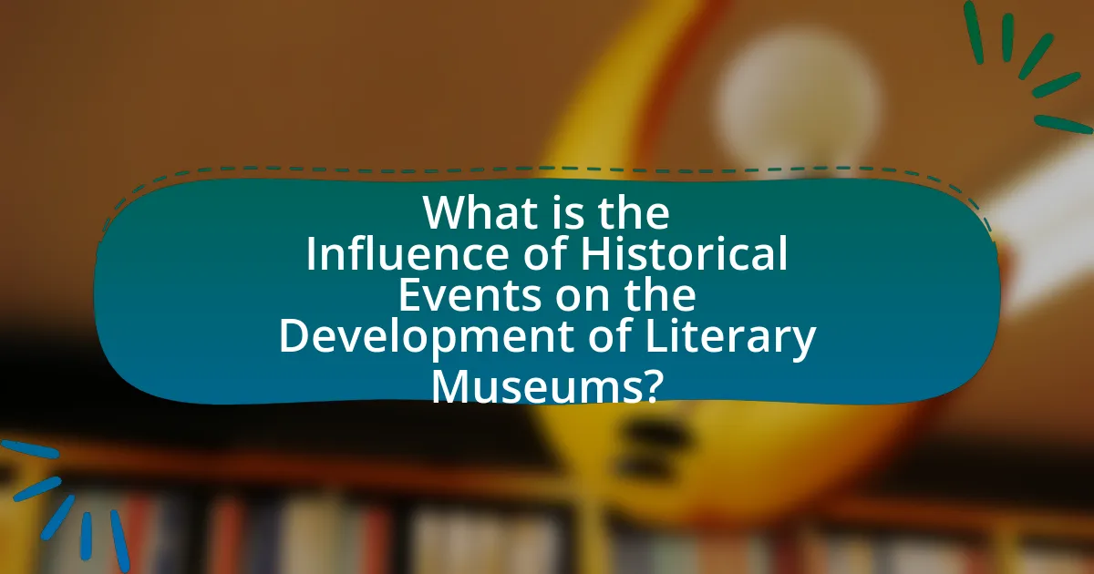 What is the Influence of Historical Events on the Development of Literary Museums?