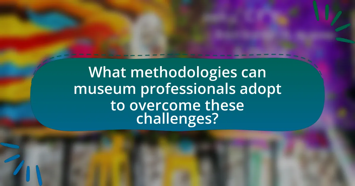 What methodologies can museum professionals adopt to overcome these challenges?